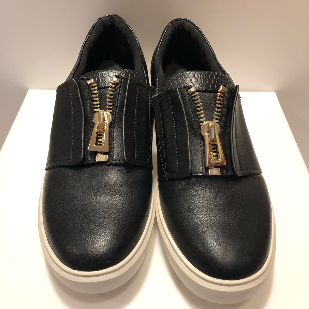 Aldo Loafers Women’s Shoes Leather Size 9 Black